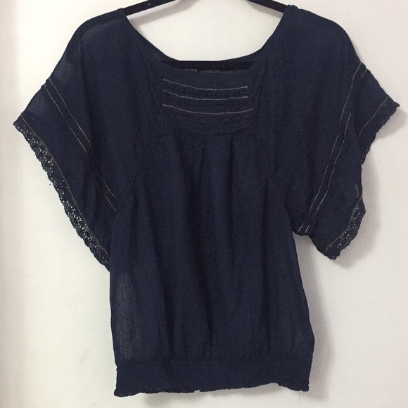 Jessica Simpson Navy Blue Boho Top 2for$10 - Picture 1 of 12